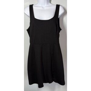 Lulu's Womens Sleeveless Mini Dress XL Black Scoop Neck LBD Party Cocktail Club